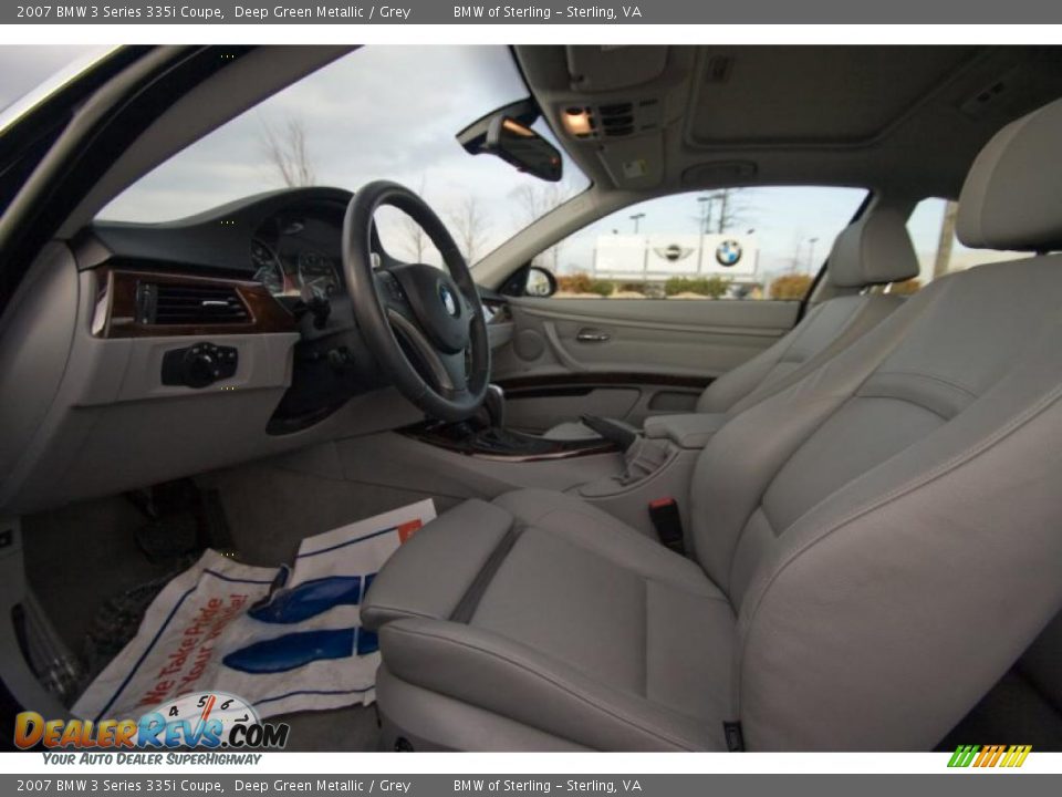2007 BMW 3 Series 335i Coupe Deep Green Metallic / Grey Photo #9