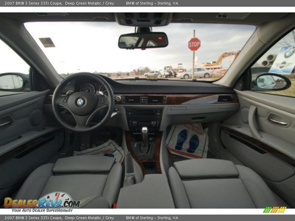 2007 BMW 3 Series 335i Coupe Deep Green Metallic / Grey Photo #11