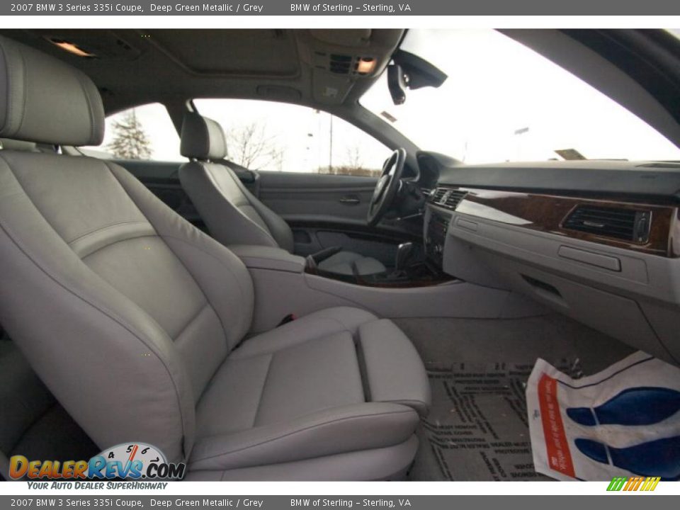 2007 BMW 3 Series 335i Coupe Deep Green Metallic / Grey Photo #13