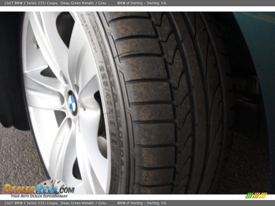 2007 BMW 3 Series 335i Coupe Deep Green Metallic / Grey Photo #16