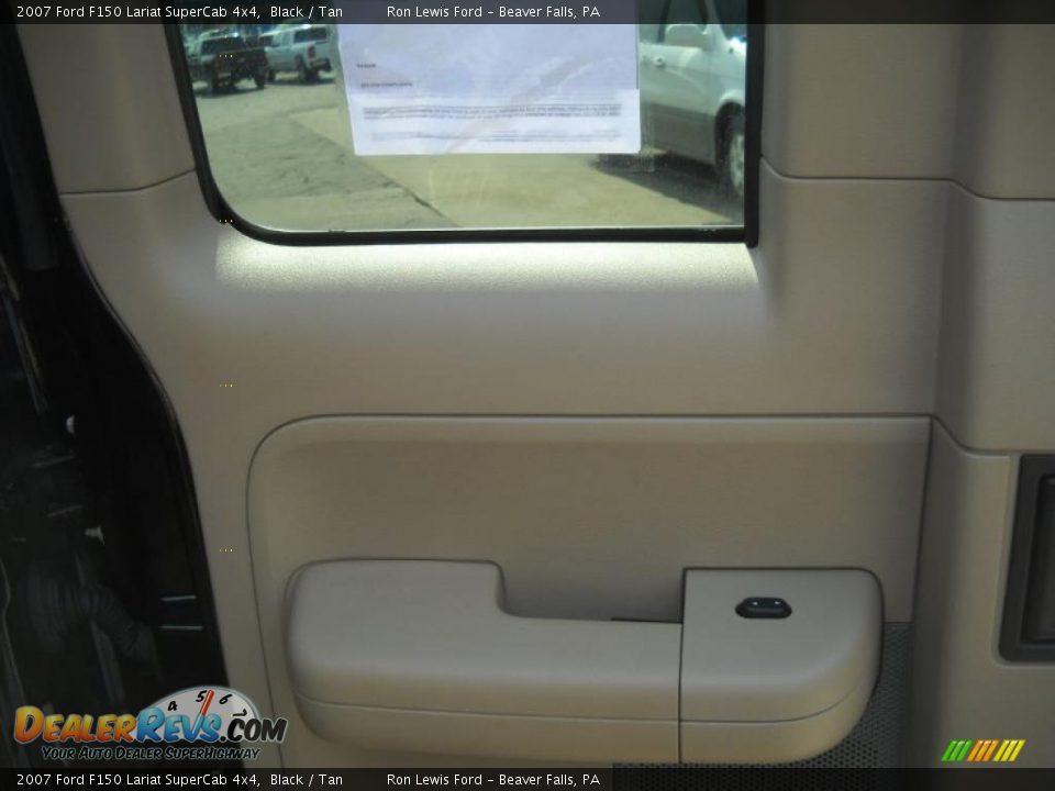 2007 Ford F150 Lariat SuperCab 4x4 Black / Tan Photo #10