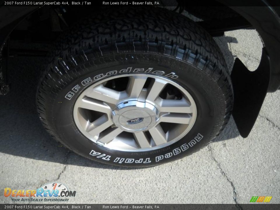 2007 Ford F150 Lariat SuperCab 4x4 Black / Tan Photo #13