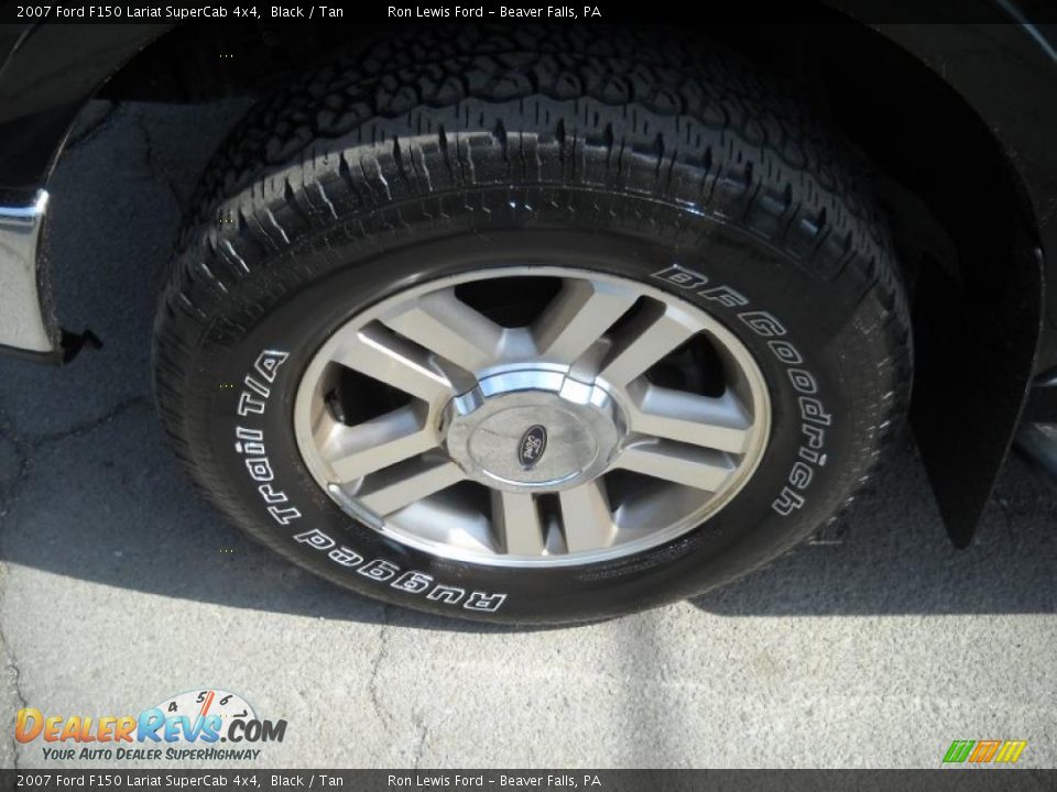 2007 Ford F150 Lariat SuperCab 4x4 Black / Tan Photo #15
