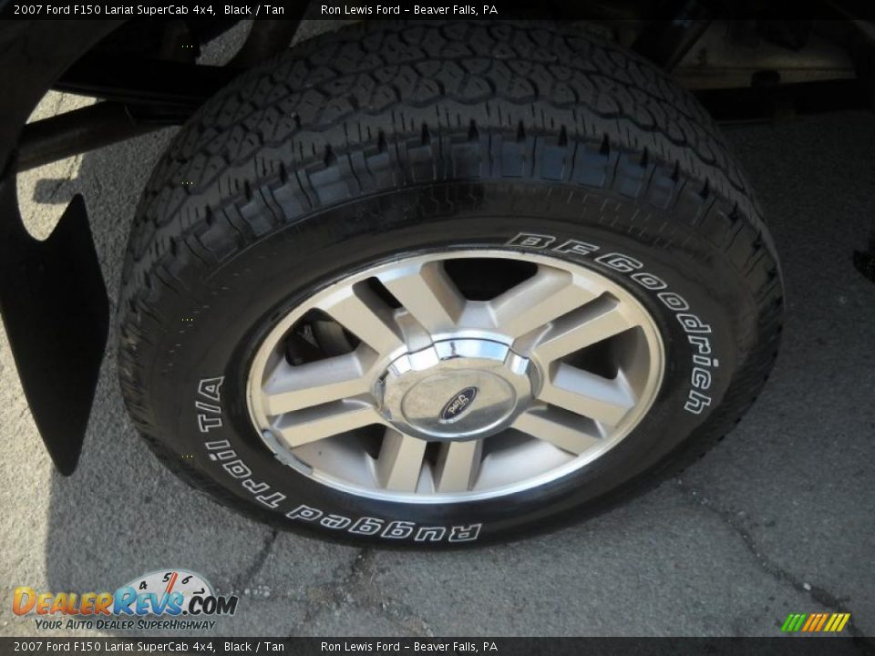 2007 Ford F150 Lariat SuperCab 4x4 Black / Tan Photo #20
