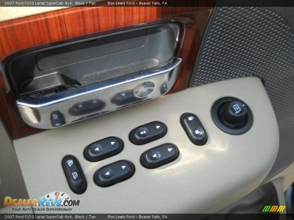 2007 Ford F150 Lariat SuperCab 4x4 Black / Tan Photo #21