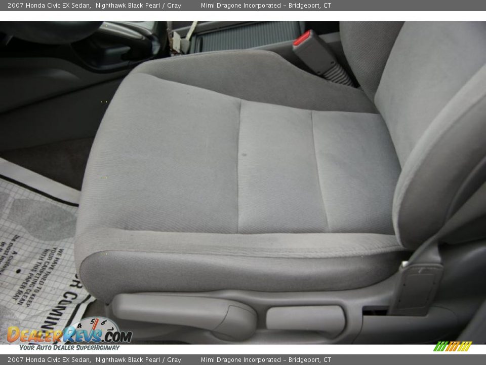 2007 Honda Civic EX Sedan Nighthawk Black Pearl / Gray Photo #9