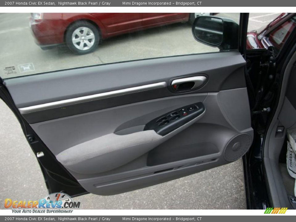 2007 Honda Civic EX Sedan Nighthawk Black Pearl / Gray Photo #10