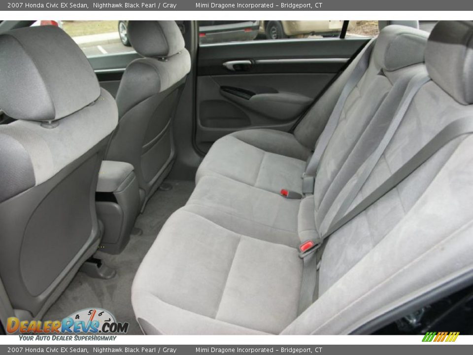 2007 Honda Civic EX Sedan Nighthawk Black Pearl / Gray Photo #11