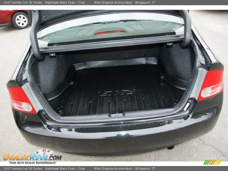 2007 Honda Civic EX Sedan Nighthawk Black Pearl / Gray Photo #12