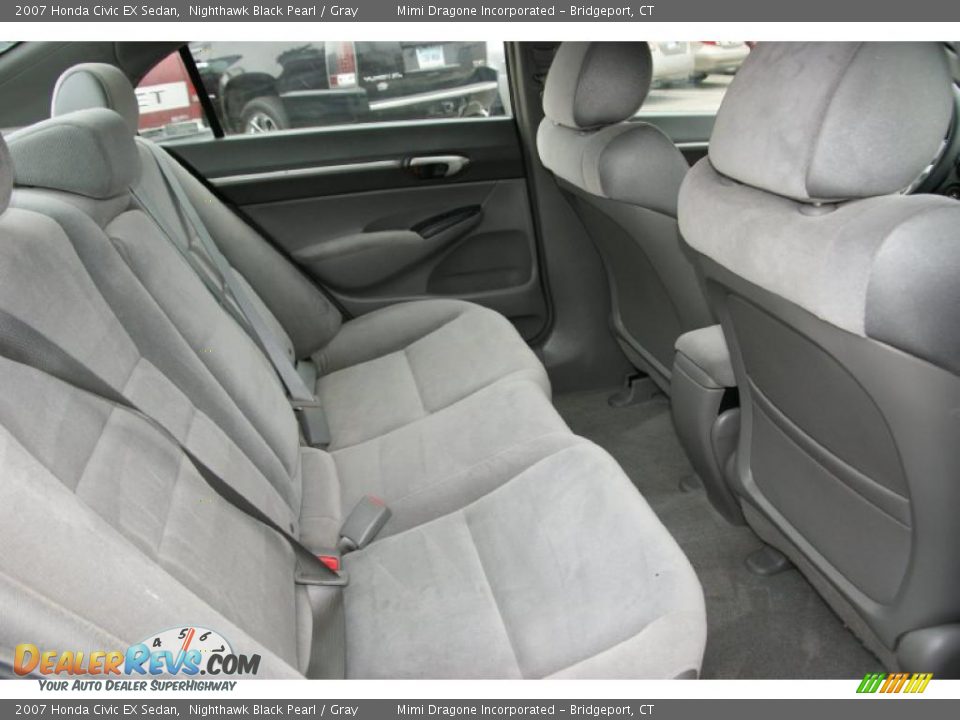 2007 Honda Civic EX Sedan Nighthawk Black Pearl / Gray Photo #13