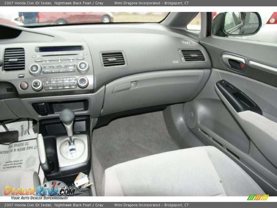 2007 Honda Civic EX Sedan Nighthawk Black Pearl / Gray Photo #15