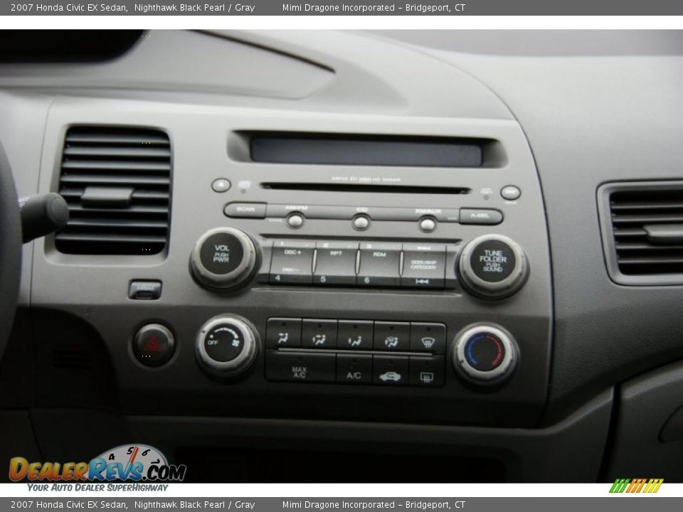 2007 Honda Civic EX Sedan Nighthawk Black Pearl / Gray Photo #16