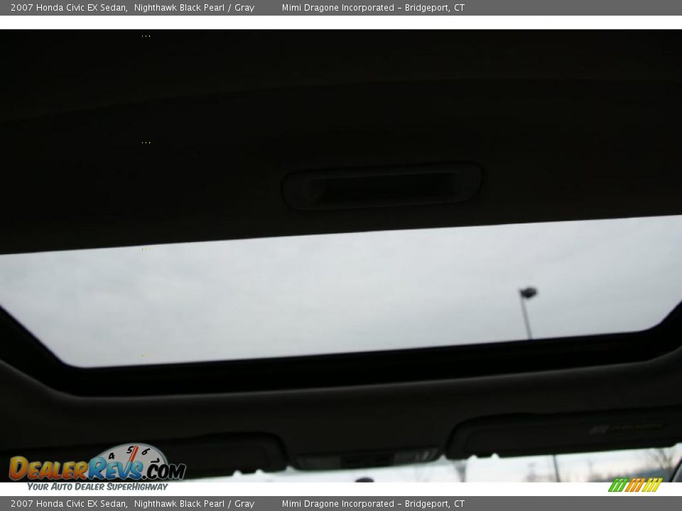 2007 Honda Civic EX Sedan Nighthawk Black Pearl / Gray Photo #17