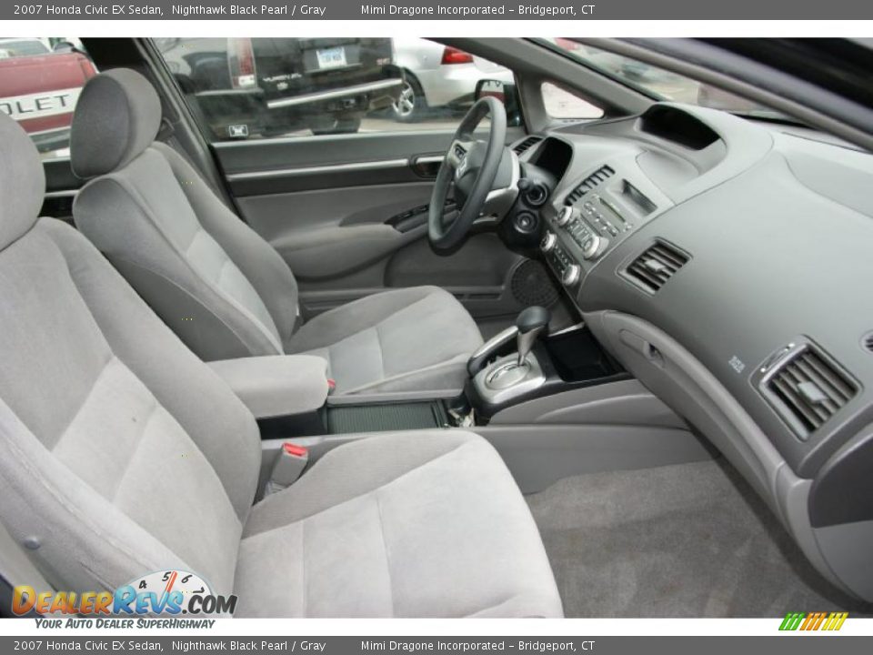 2007 Honda Civic EX Sedan Nighthawk Black Pearl / Gray Photo #18