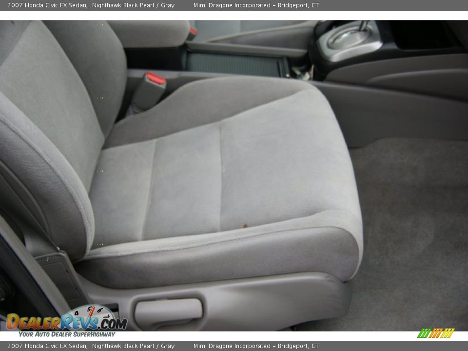 2007 Honda Civic EX Sedan Nighthawk Black Pearl / Gray Photo #19