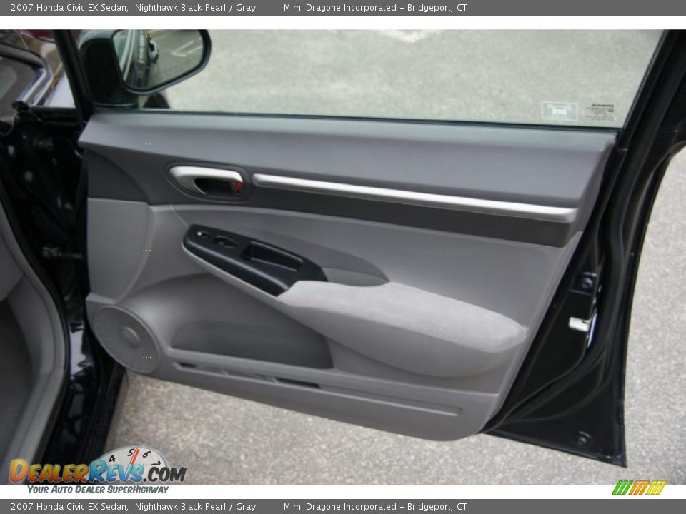 2007 Honda Civic EX Sedan Nighthawk Black Pearl / Gray Photo #20