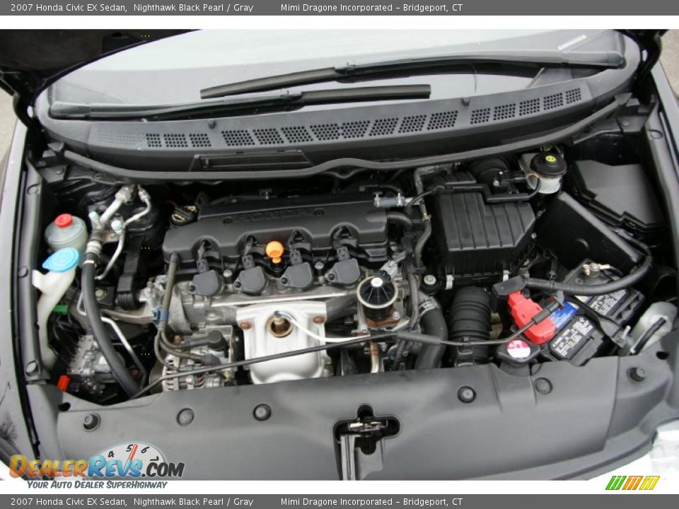 2007 Honda Civic EX Sedan Nighthawk Black Pearl / Gray Photo #21