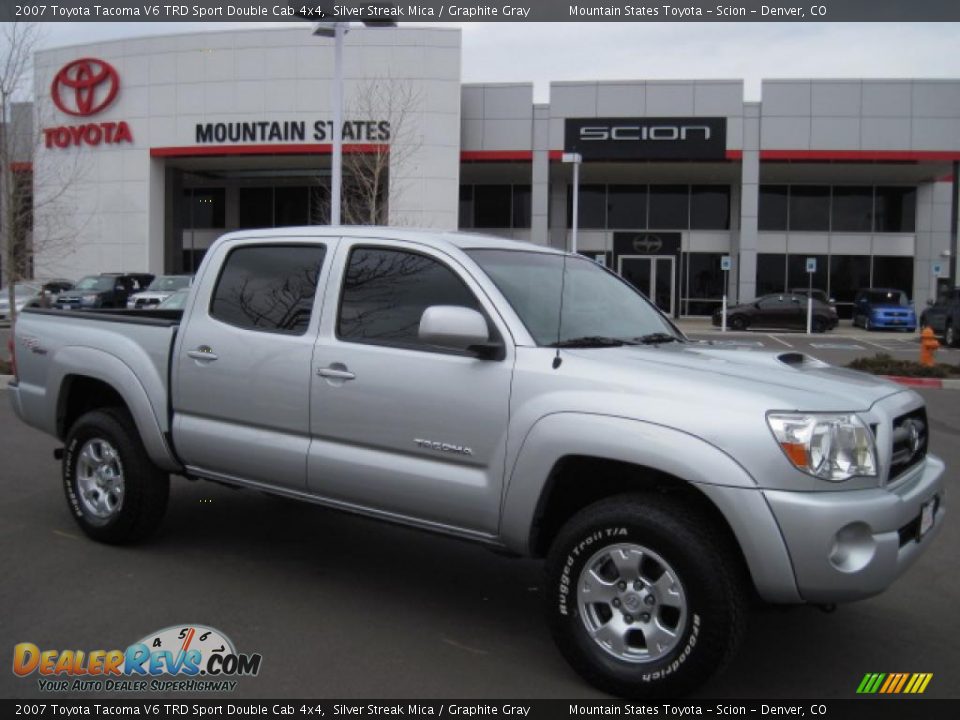 2007 Toyota Tacoma V6 TRD Sport Double Cab 4x4 Silver Streak Mica / Graphite Gray Photo #1