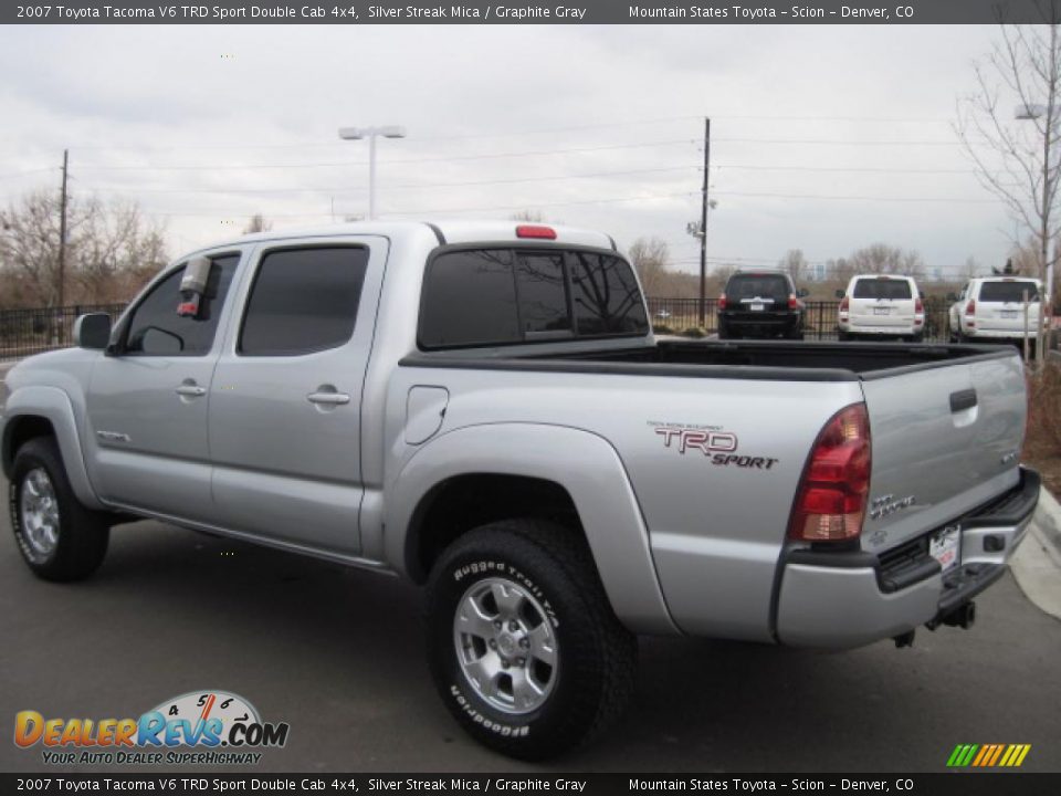 2007 Toyota Tacoma V6 TRD Sport Double Cab 4x4 Silver Streak Mica / Graphite Gray Photo #4