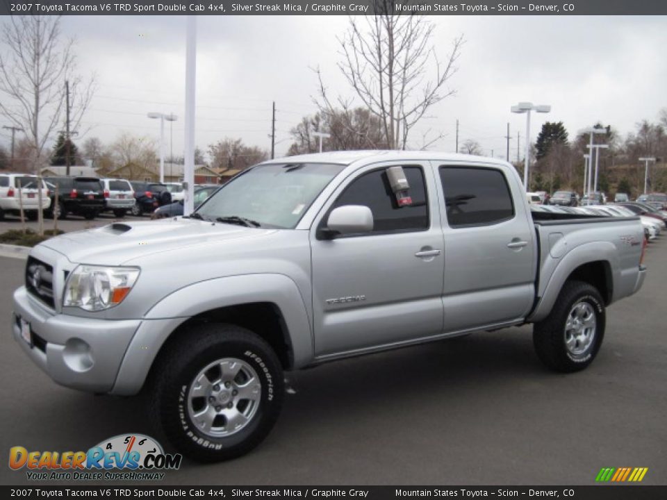 2007 Toyota Tacoma V6 TRD Sport Double Cab 4x4 Silver Streak Mica / Graphite Gray Photo #5