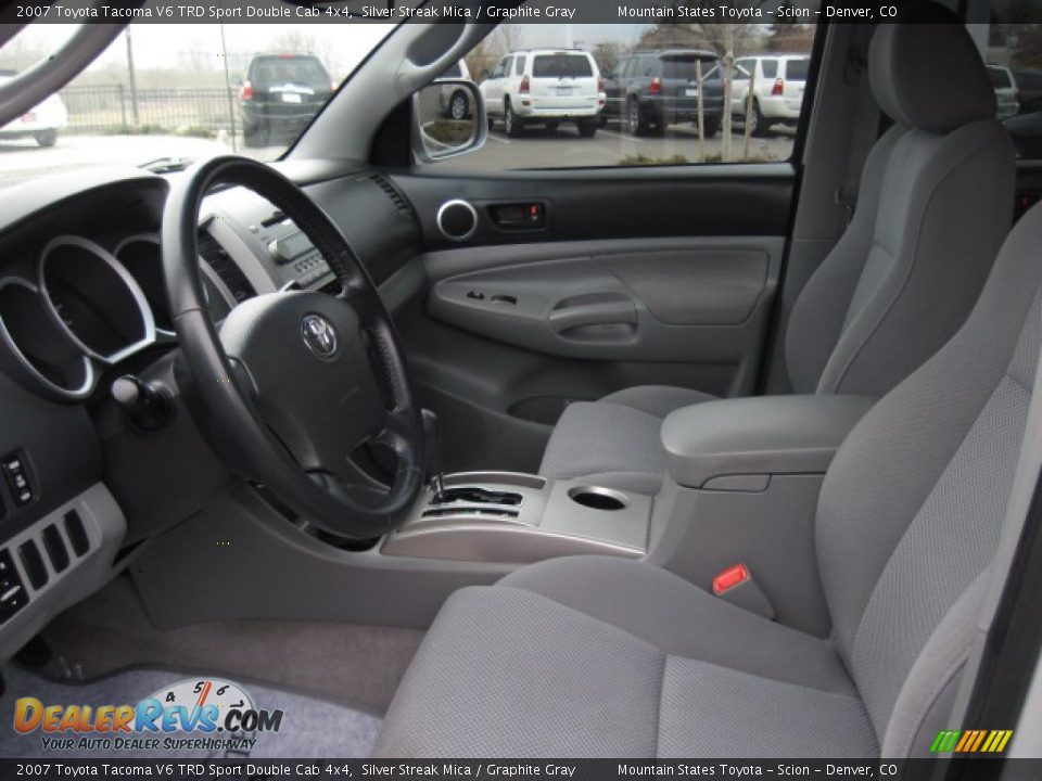 2007 Toyota Tacoma V6 TRD Sport Double Cab 4x4 Silver Streak Mica / Graphite Gray Photo #9