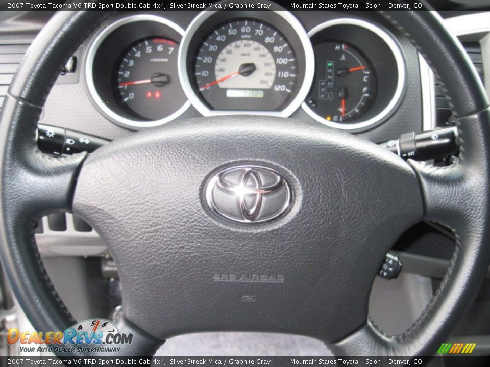 2007 Toyota Tacoma V6 TRD Sport Double Cab 4x4 Silver Streak Mica / Graphite Gray Photo #15