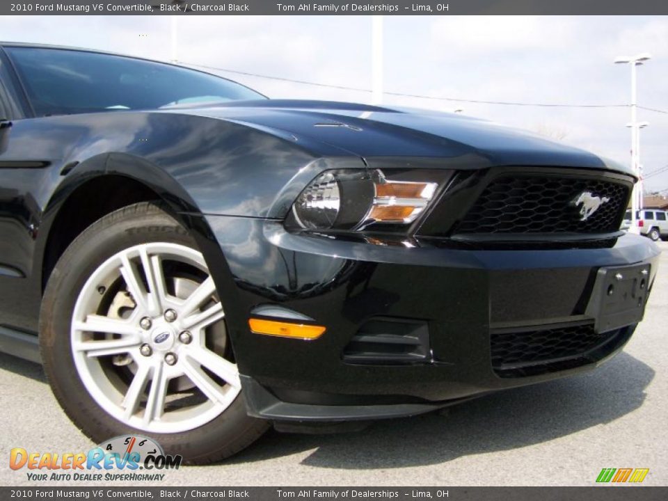 2010 Ford Mustang V6 Convertible Black / Charcoal Black Photo #2