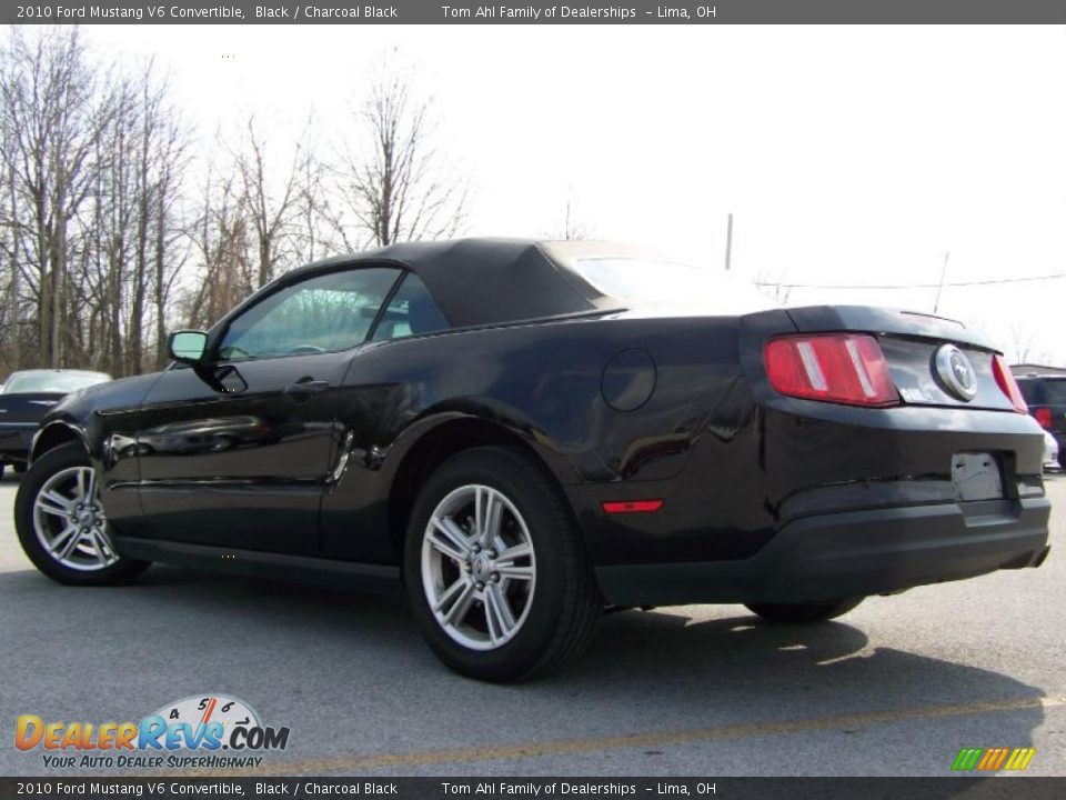 2010 Ford Mustang V6 Convertible Black / Charcoal Black Photo #4