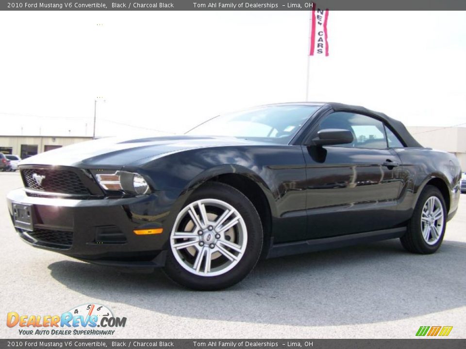 2010 Ford Mustang V6 Convertible Black / Charcoal Black Photo #5