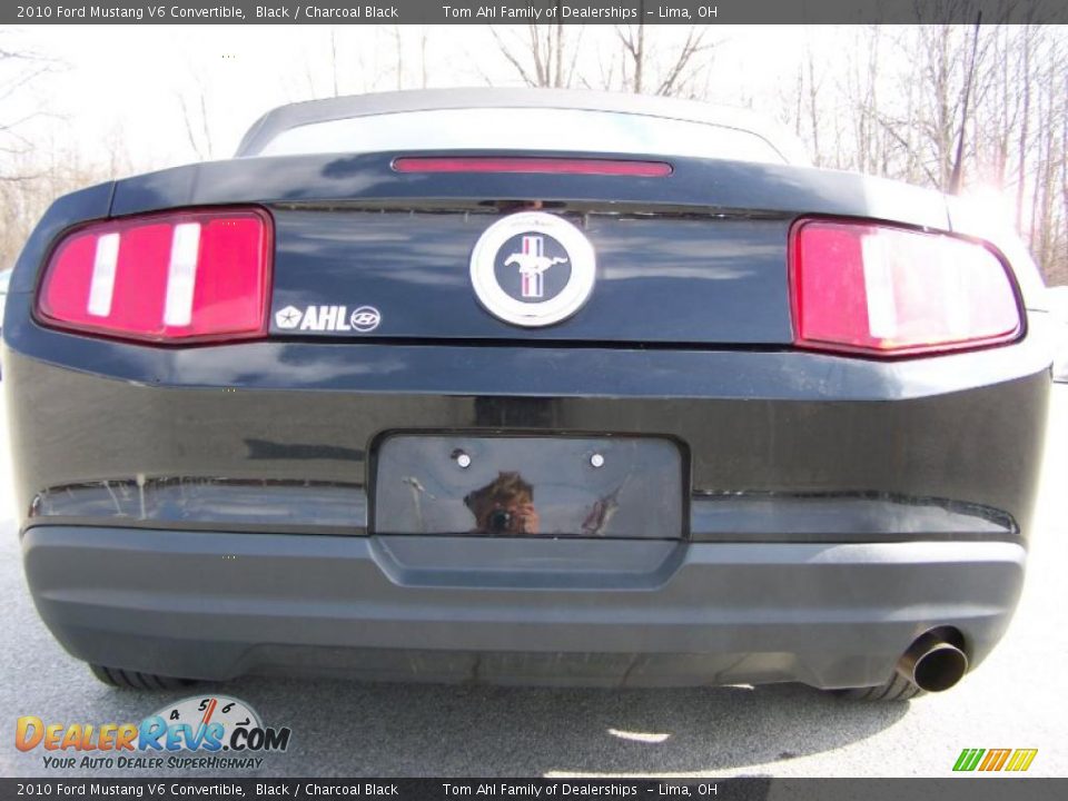 2010 Ford Mustang V6 Convertible Black / Charcoal Black Photo #6