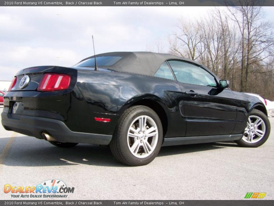 2010 Ford Mustang V6 Convertible Black / Charcoal Black Photo #7