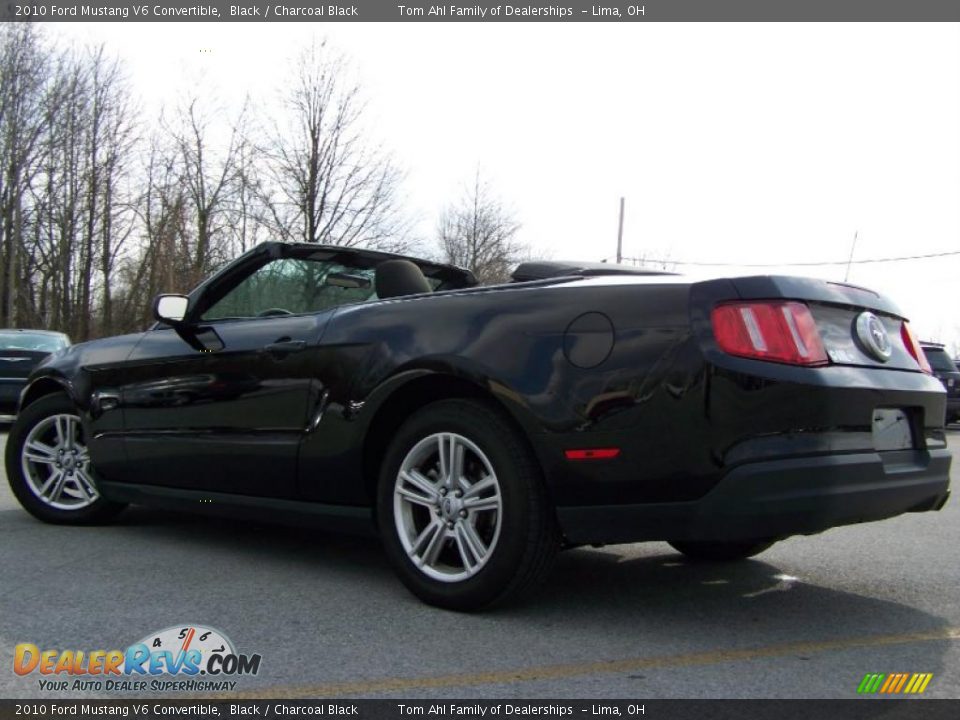 2010 Ford Mustang V6 Convertible Black / Charcoal Black Photo #10