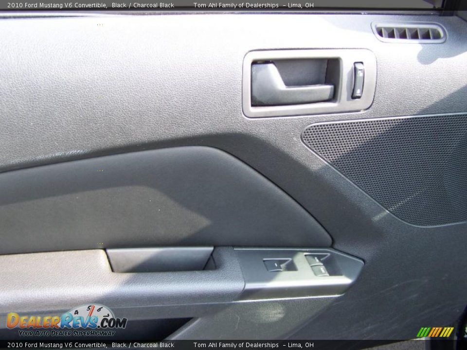 2010 Ford Mustang V6 Convertible Black / Charcoal Black Photo #12