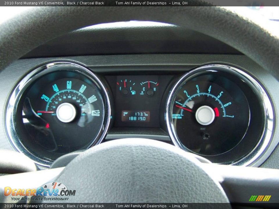 2010 Ford Mustang V6 Convertible Black / Charcoal Black Photo #17