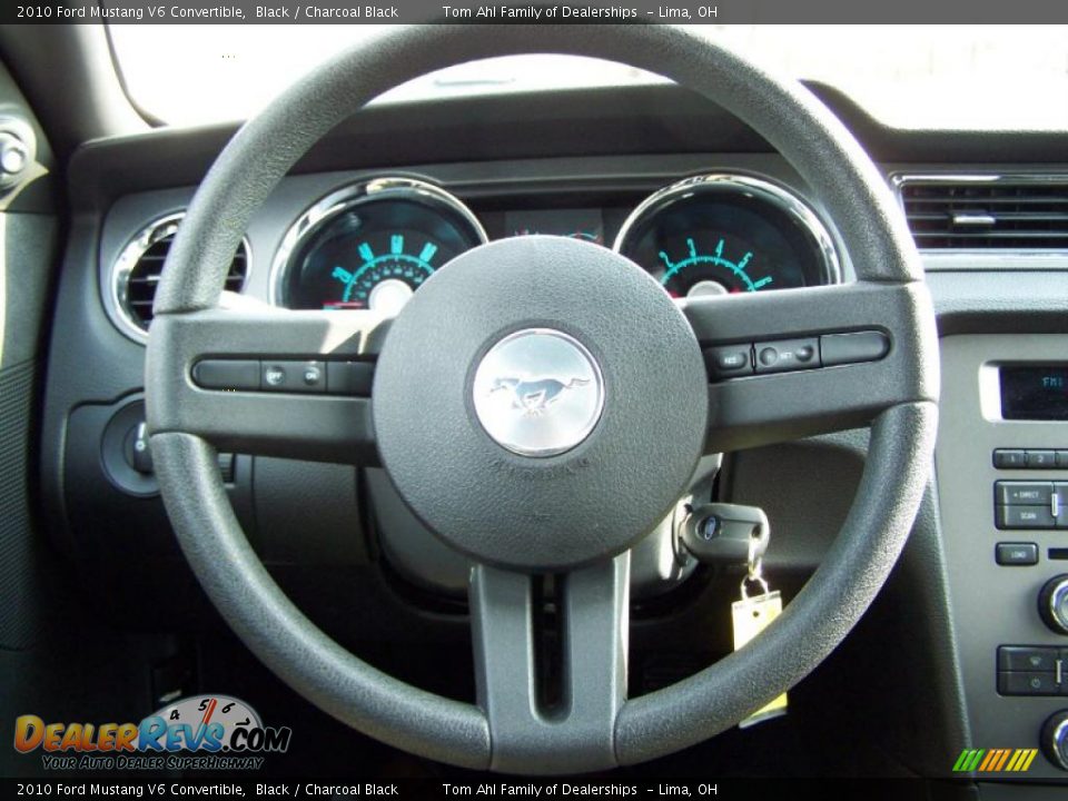 2010 Ford Mustang V6 Convertible Black / Charcoal Black Photo #18