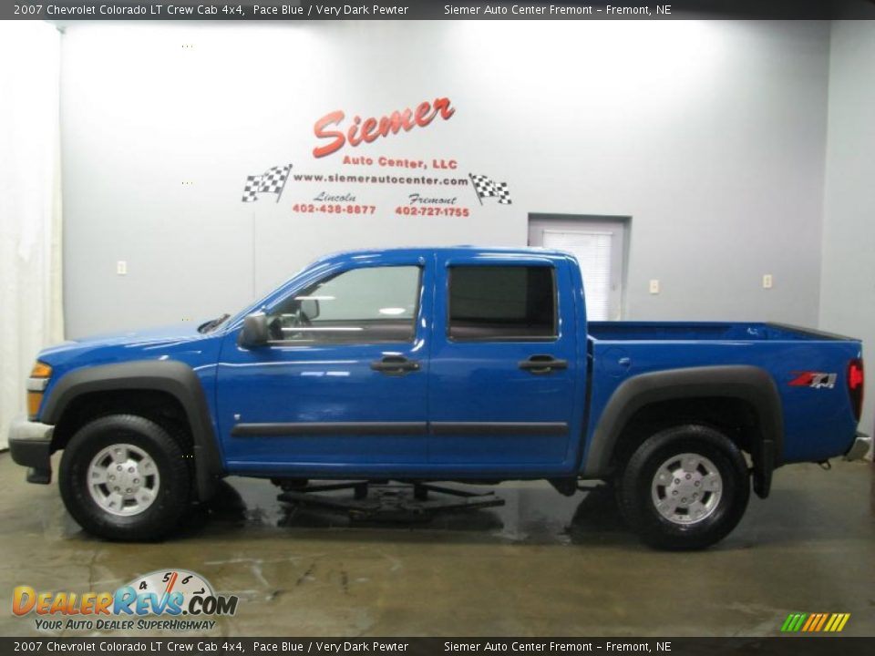 2007 Chevrolet Colorado LT Crew Cab 4x4 Pace Blue / Very Dark Pewter Photo #1