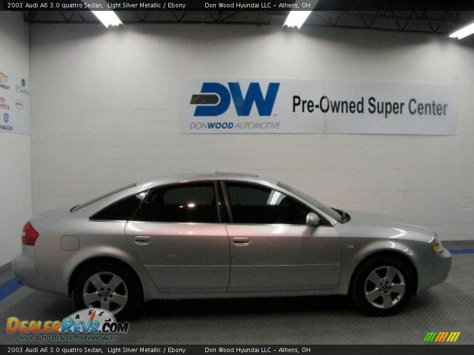 2003 Audi A6 3.0 quattro Sedan Light Silver Metallic / Ebony Photo #4