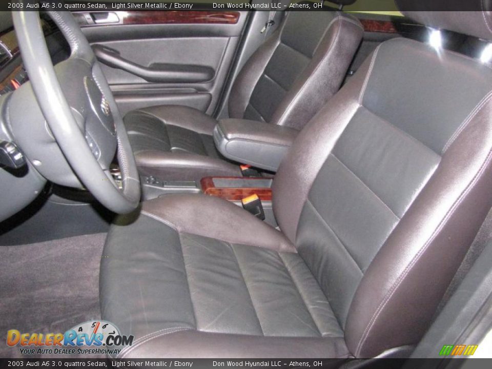 2003 Audi A6 3.0 quattro Sedan Light Silver Metallic / Ebony Photo #6