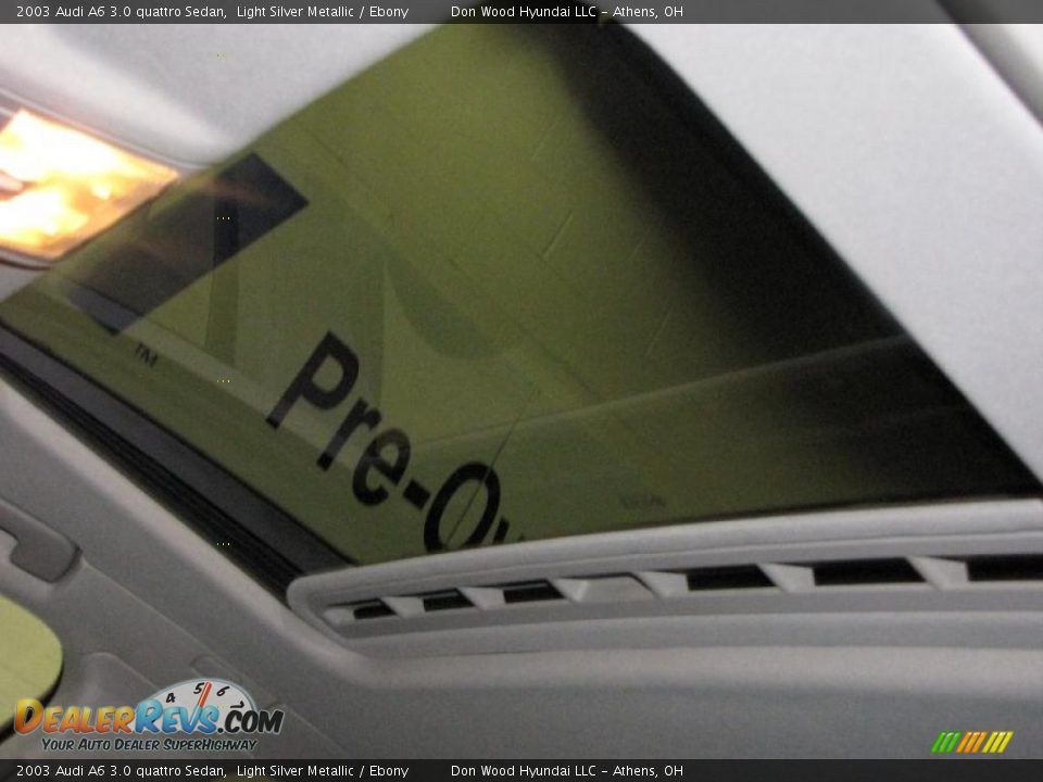 2003 Audi A6 3.0 quattro Sedan Light Silver Metallic / Ebony Photo #12