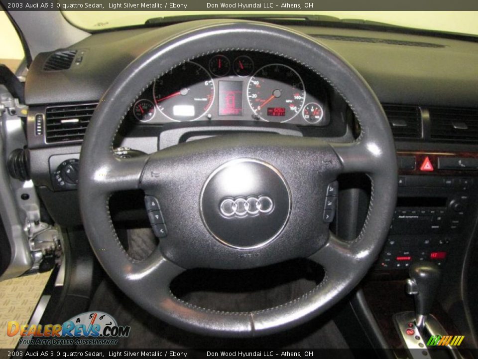 2003 Audi A6 3.0 quattro Sedan Light Silver Metallic / Ebony Photo #14