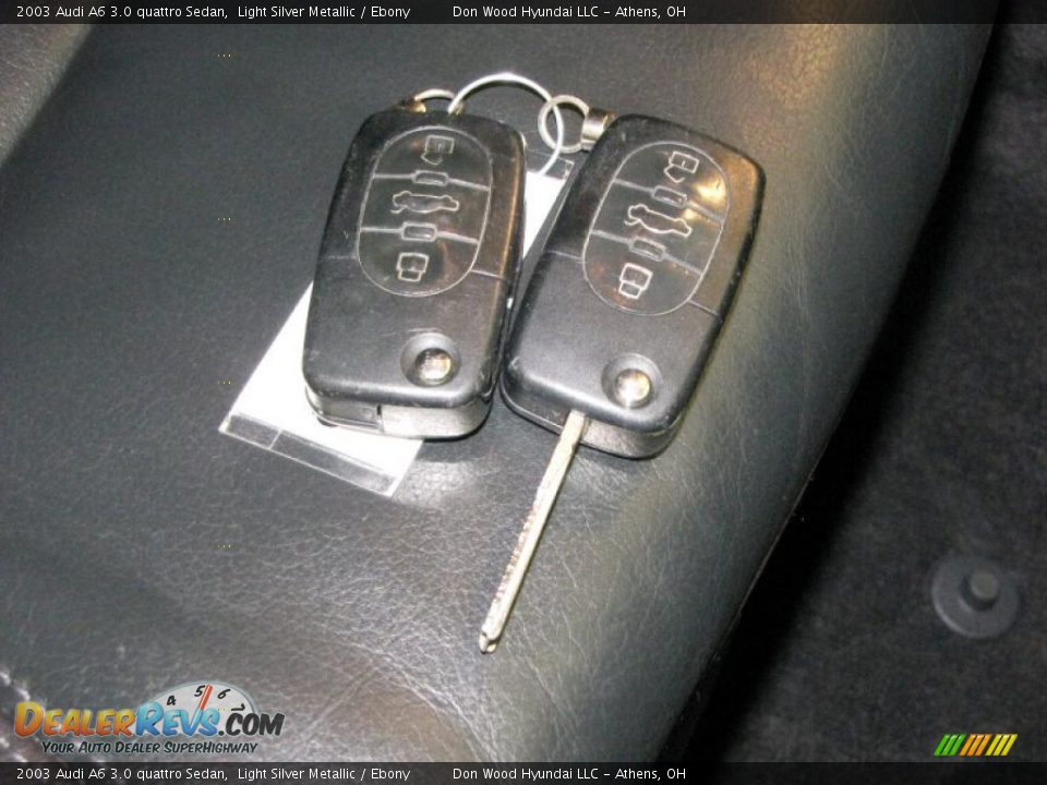 2003 Audi A6 3.0 quattro Sedan Light Silver Metallic / Ebony Photo #16