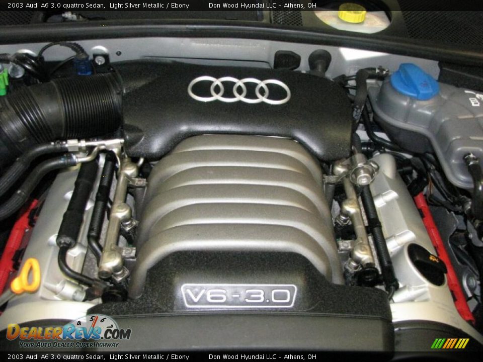 2003 Audi A6 3.0 quattro Sedan Light Silver Metallic / Ebony Photo #19