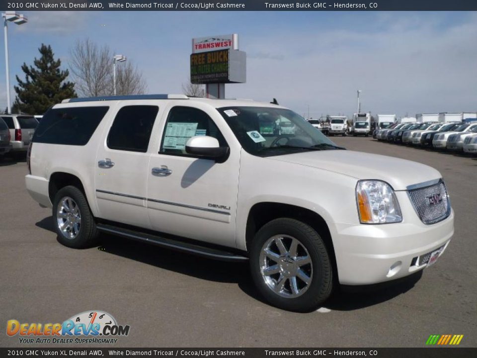 2010 Gmc yukon xl denali white diamond #2