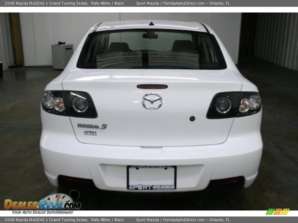 2008 Mazda MAZDA3 s Grand Touring Sedan Rally White / Black Photo #6