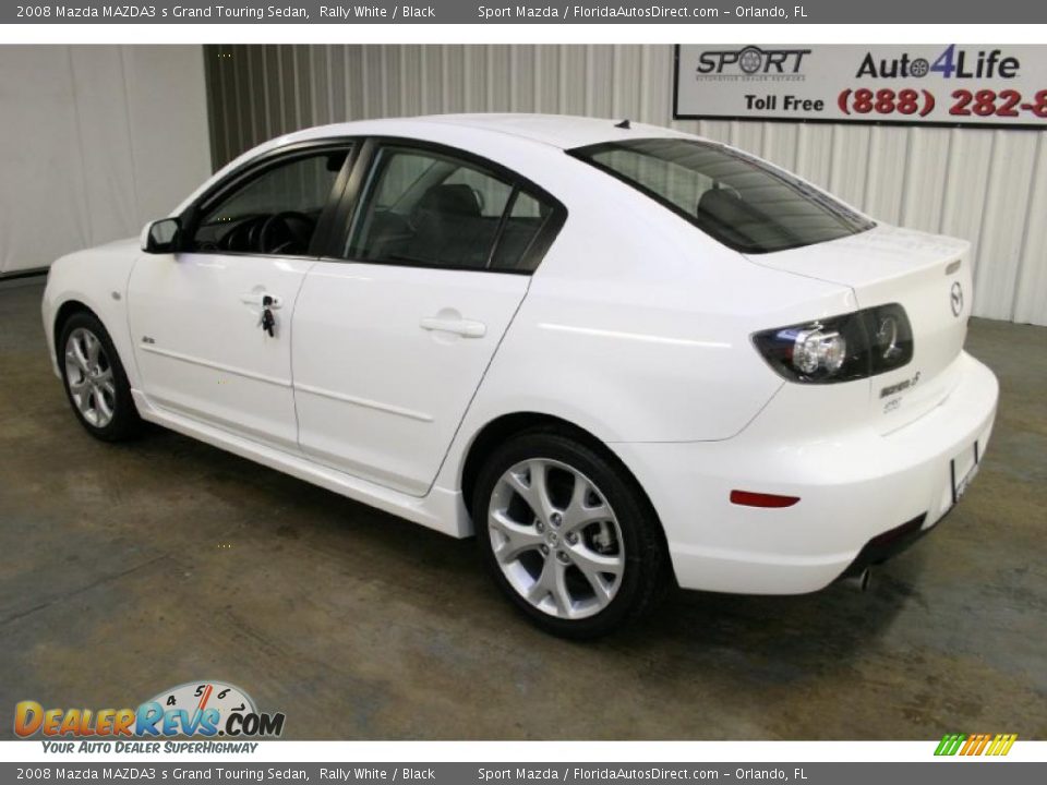 2008 Mazda MAZDA3 s Grand Touring Sedan Rally White / Black Photo #7