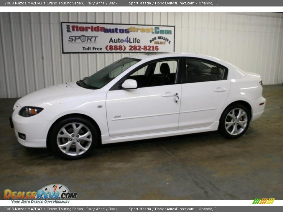 2008 Mazda MAZDA3 s Grand Touring Sedan Rally White / Black Photo #8