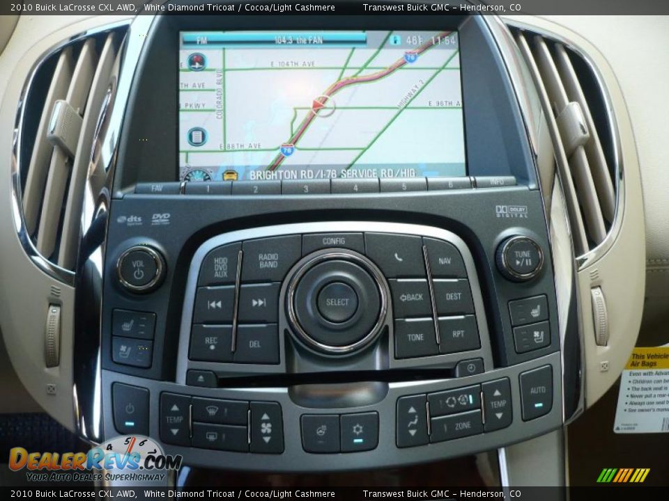 2010 Buick LaCrosse CXL AWD White Diamond Tricoat / Cocoa/Light Cashmere Photo #6