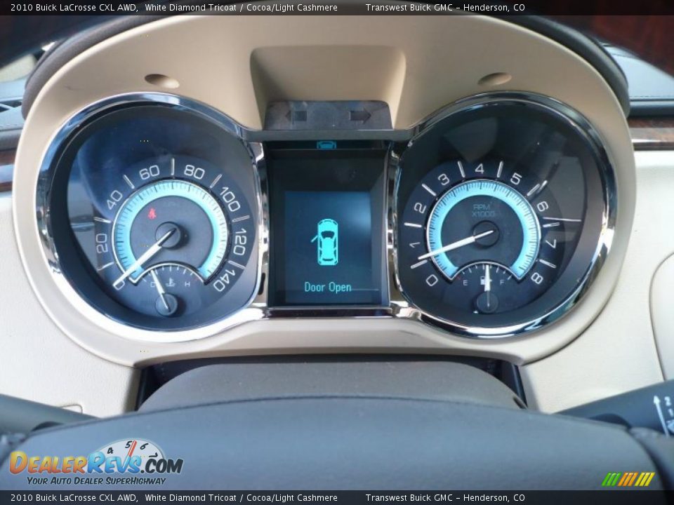 2010 Buick LaCrosse CXL AWD White Diamond Tricoat / Cocoa/Light Cashmere Photo #9