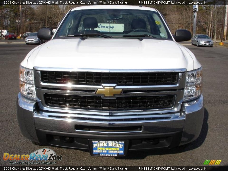 2008 Chevrolet Silverado 2500HD Work Truck Regular Cab Summit White / Dark Titanium Photo #2