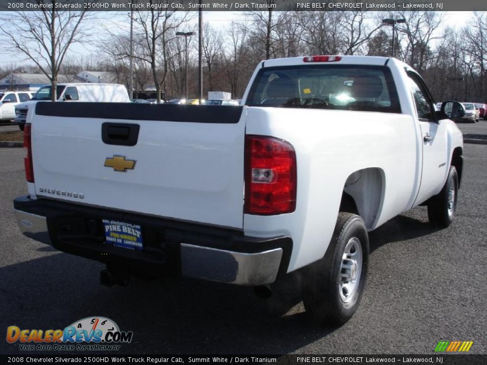 2008 Chevrolet Silverado 2500HD Work Truck Regular Cab Summit White / Dark Titanium Photo #4